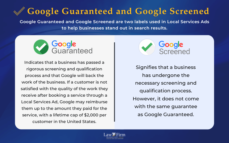 Google Guaranteed and Google Screened 