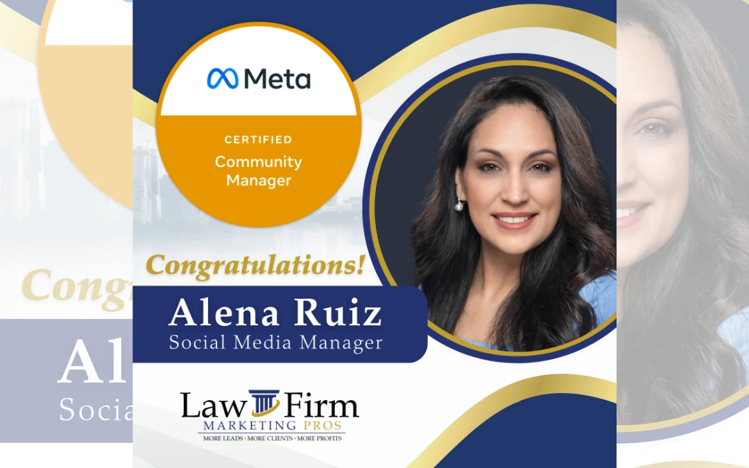 Law Firm Marketing Pros Social Media Manager Receives Meta Certification